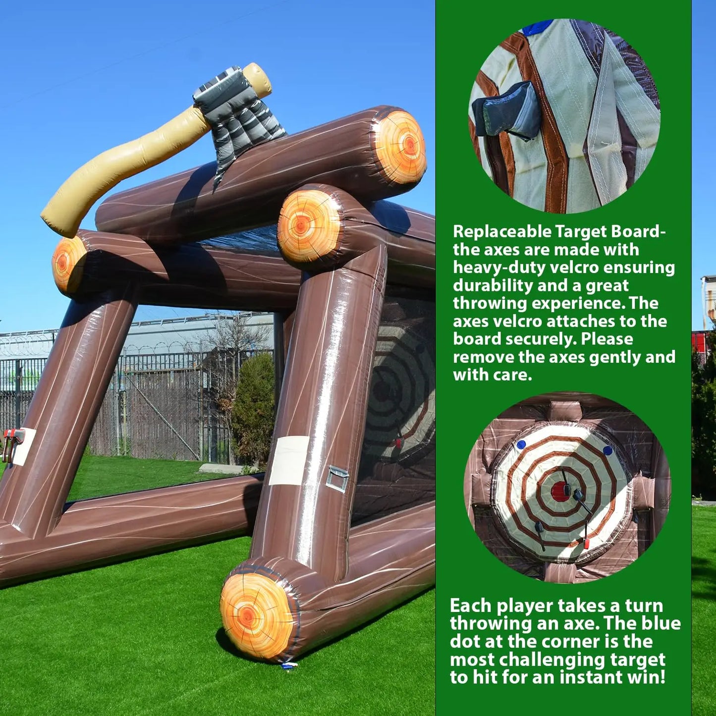 NEW Carnival Sport Games Inflatable Axe Throwing Target Game With Blower & Axes Inflatable Interactive Games For Party Events
