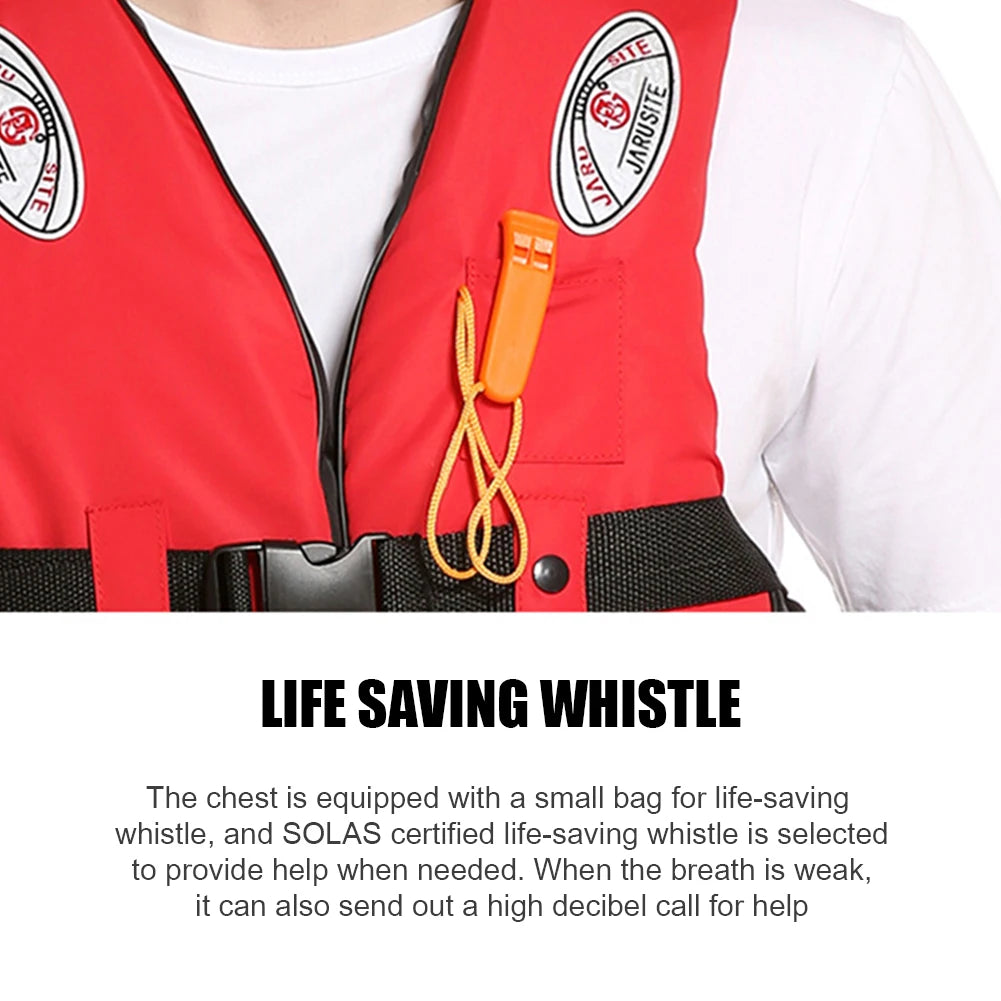 Snorkeling Boating Drifting Life Jacket Water Sports Safety Fishing Surfing Swimming Buoyancy Life Vest for Kids Adults Red