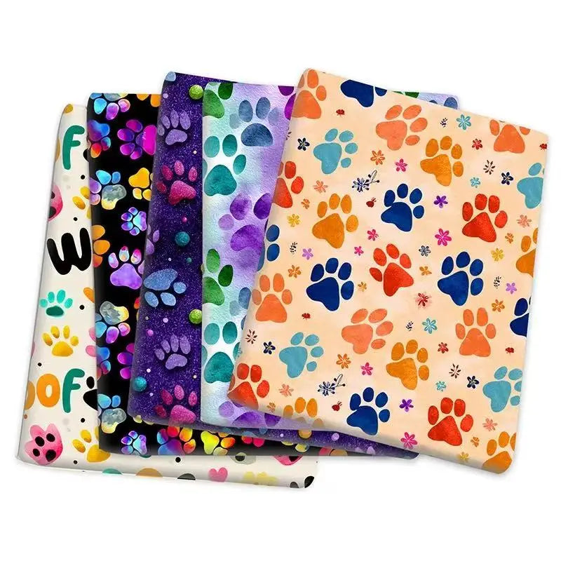 60pcs/lot Spring Summer Paw Print Patterns Dog Puppy Pet Cat Bandana Scarf Handkercheifs Pet Grooming Supplies Accessories LY99