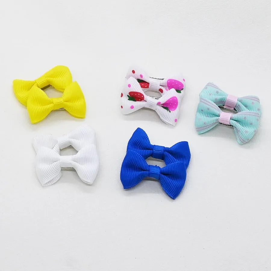 40PCS Dog Hair Bows with Clips 1.5Inch Girl Small Dog Apparel Accessories for Pet Puppy Cat Kitten Rabbit Hair Bows Clips