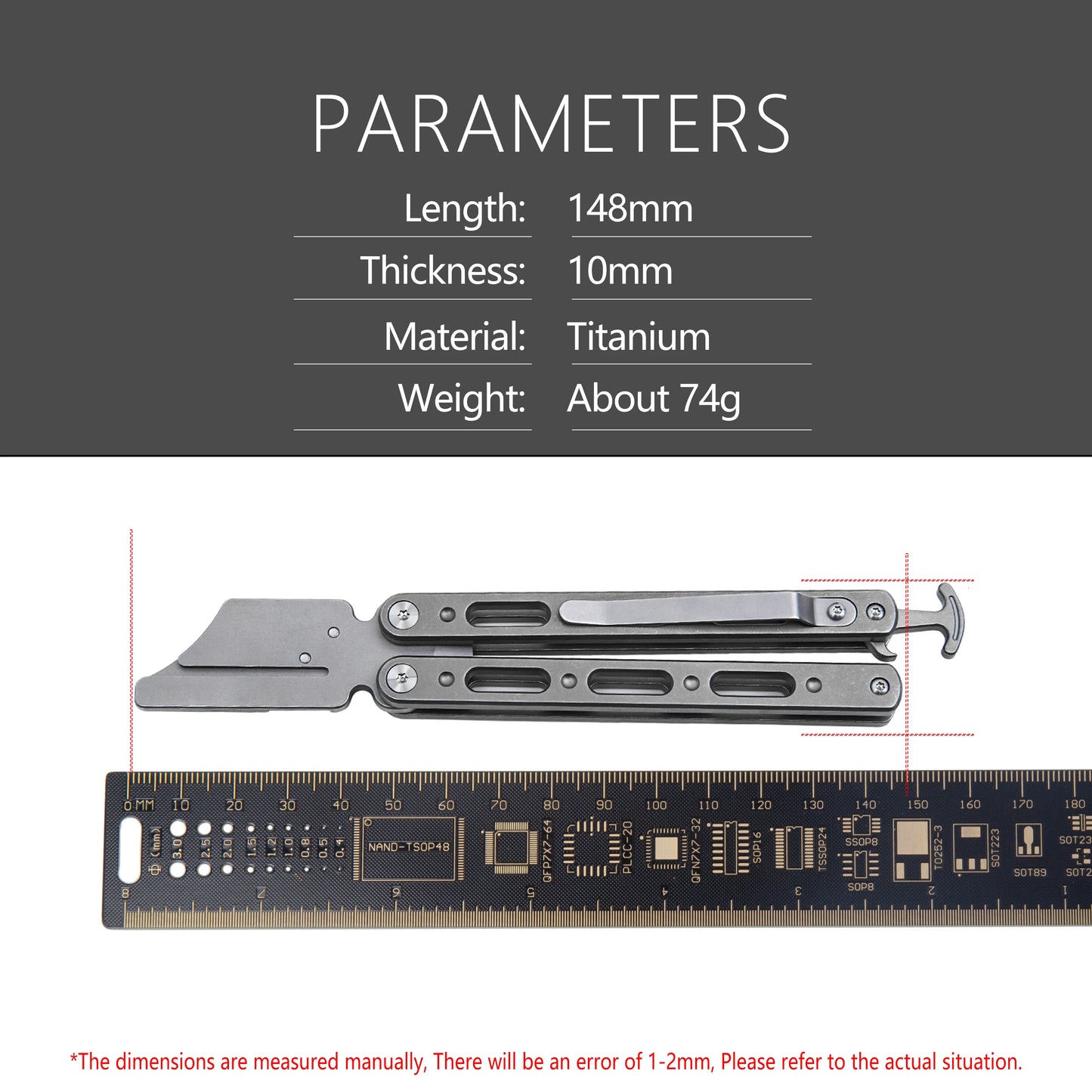 TGZUO Titanium Alloy Handle EDC Toy, Safe not sharp, Suitable for beginners Outdoor Utility Portable Bottle Opener, With Clip