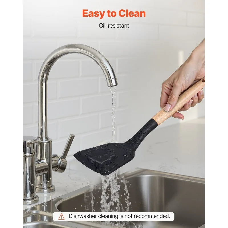 50 PCS Kitchen Cooking Utensils Set Silicone Spatula Spoon Tools Heat Resistant