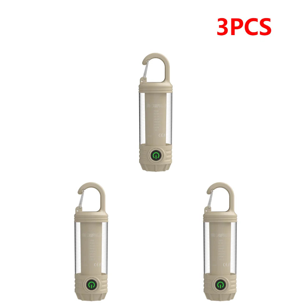 Powerful Handheld Flashlight USB Charging Portable Pocket Flashlight 6 Modes Outdoor Emergency Light 1200mAh for Outdoor Hiking