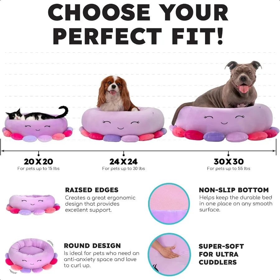Original 24Inch Tatiana The Dragon Pet Bed MediumSized Ultrasoft Official Plush Pet Bed for Dogs and Cats