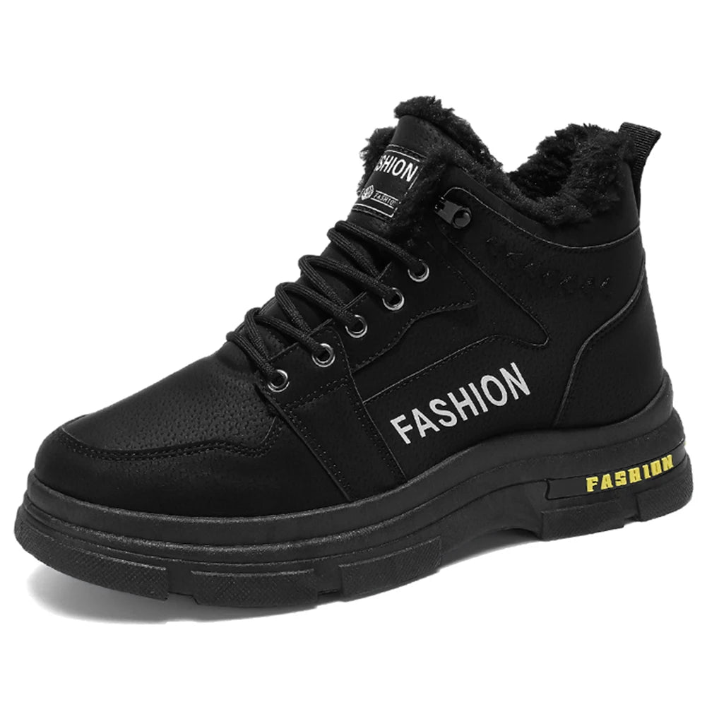 Men Snow Boots Outdoor Work Boots Anti-Slip Cold Weather Boots Lightweight Thick Sole Hiking Shoes for Travel
