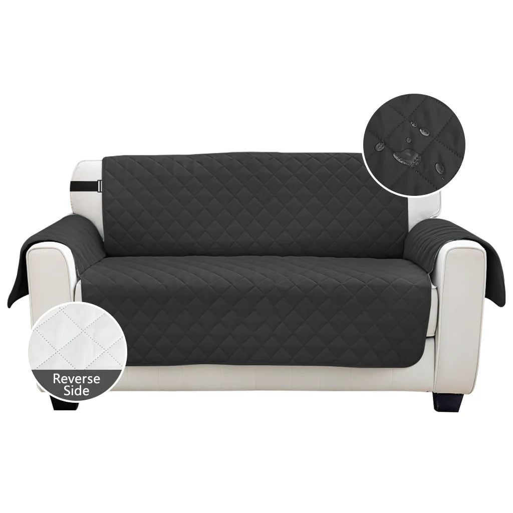Sofa Covers Water Resistant Couch Cover Reversible Furniture Protector without Pocket Elastic Straps for Kids Dog Sofa Slipcover
