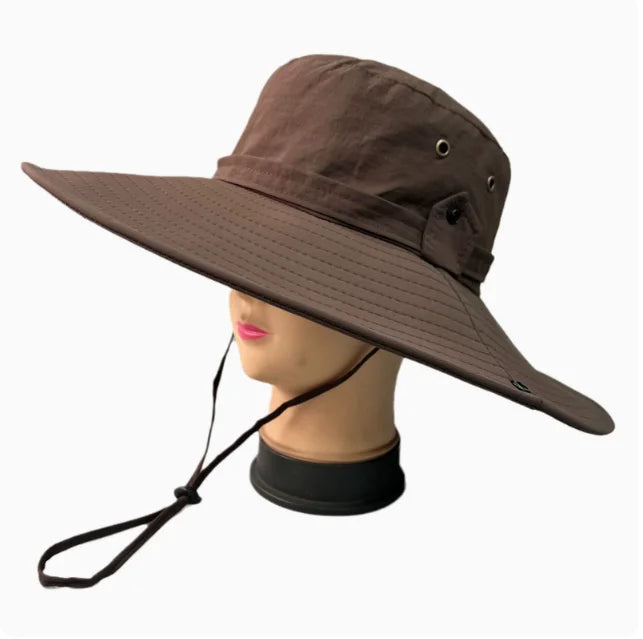 New Sun Protection Fishing Hat Summer Breathable Mesh Camping Hiking Caps Anti-UV Sun Hat Mountaineering Caps Men's Panama Hat