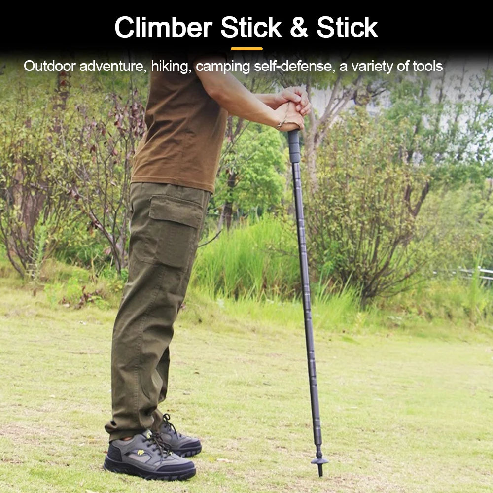 Multifunction Trekking Poles for Outdoor Hiking and Walking Collapsible, Lightweight 5 Section Hiking Poles, Telescopic
