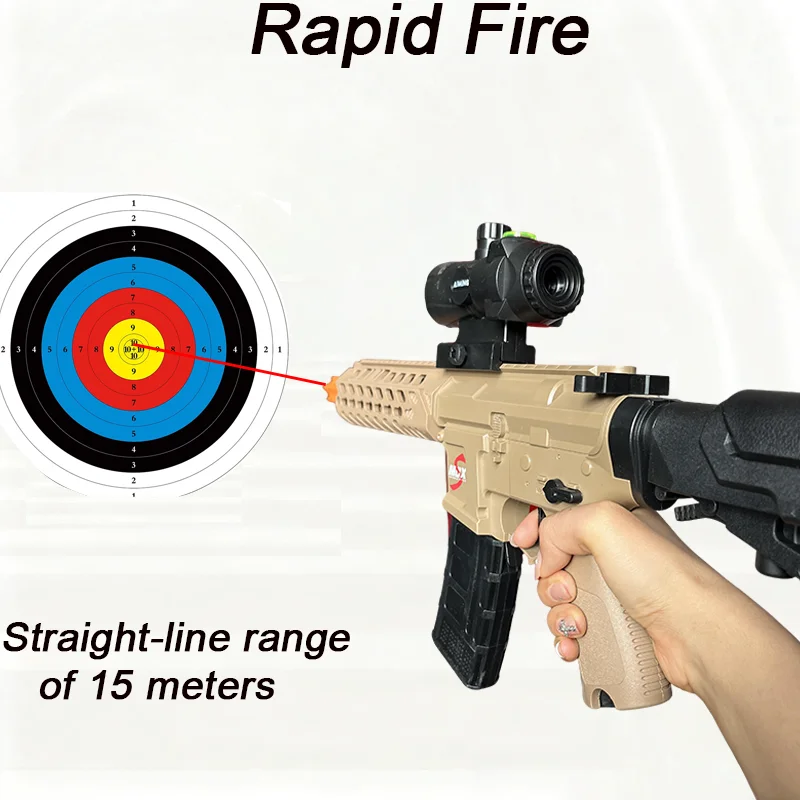 Toy gun with long-lasting rechargeable battery - USB charging, plastic rifle design, suitable for indoor and outdoor team games,