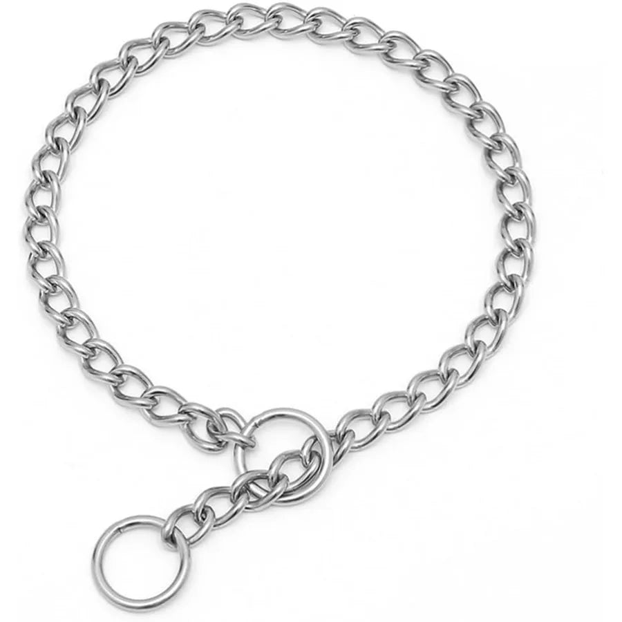 Dog Chain Collars Choke Collar for Dogs Slip P Chain Choker Stainless Steel Link Dog Collar Martingale Training Puppy Collars f