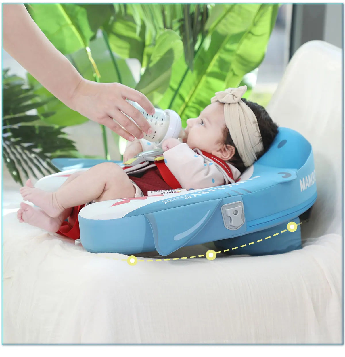 Mambobaby Baby Pool Float Vip 5 Dropshipping Blackproof Pool Mat For Infant Non-Inflatable Natation Buoy With Parasol Beach Toys