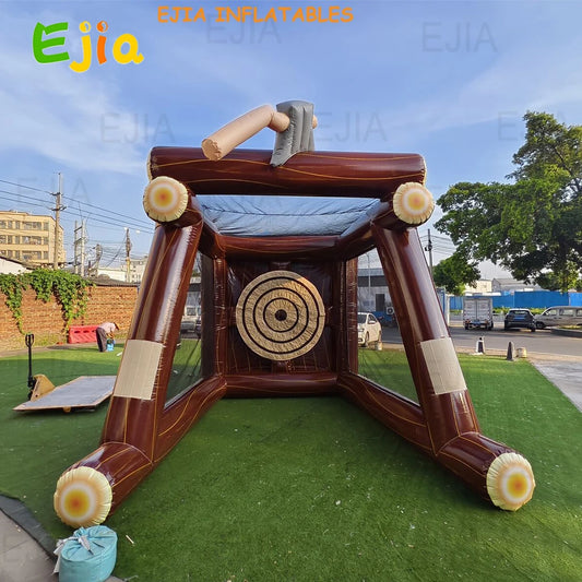 NEW Carnival Sport Games Inflatable Axe Throwing Target Game With Blower & Axes Inflatable Interactive Games For Party Events