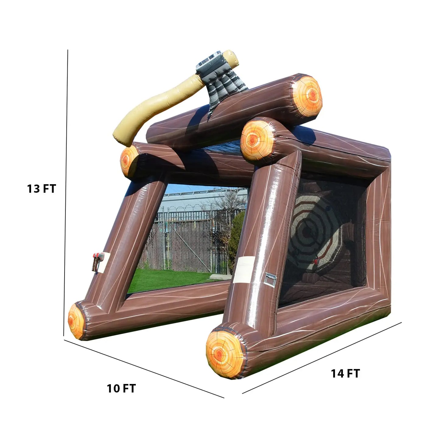 NEW Carnival Sport Games Inflatable Axe Throwing Target Game With Blower & Axes Inflatable Interactive Games For Party Events