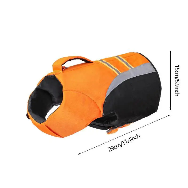 Dog Life Vest High Buoyancy Reflective Adjustable Lightweight with Rescue Handle