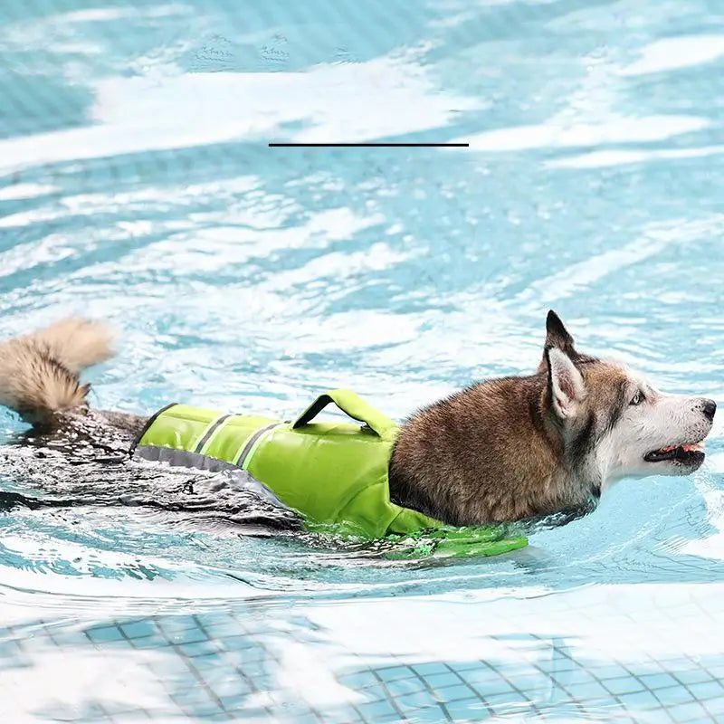 Dog Life Vest High Buoyancy Reflective Adjustable Lightweight with Rescue Handle