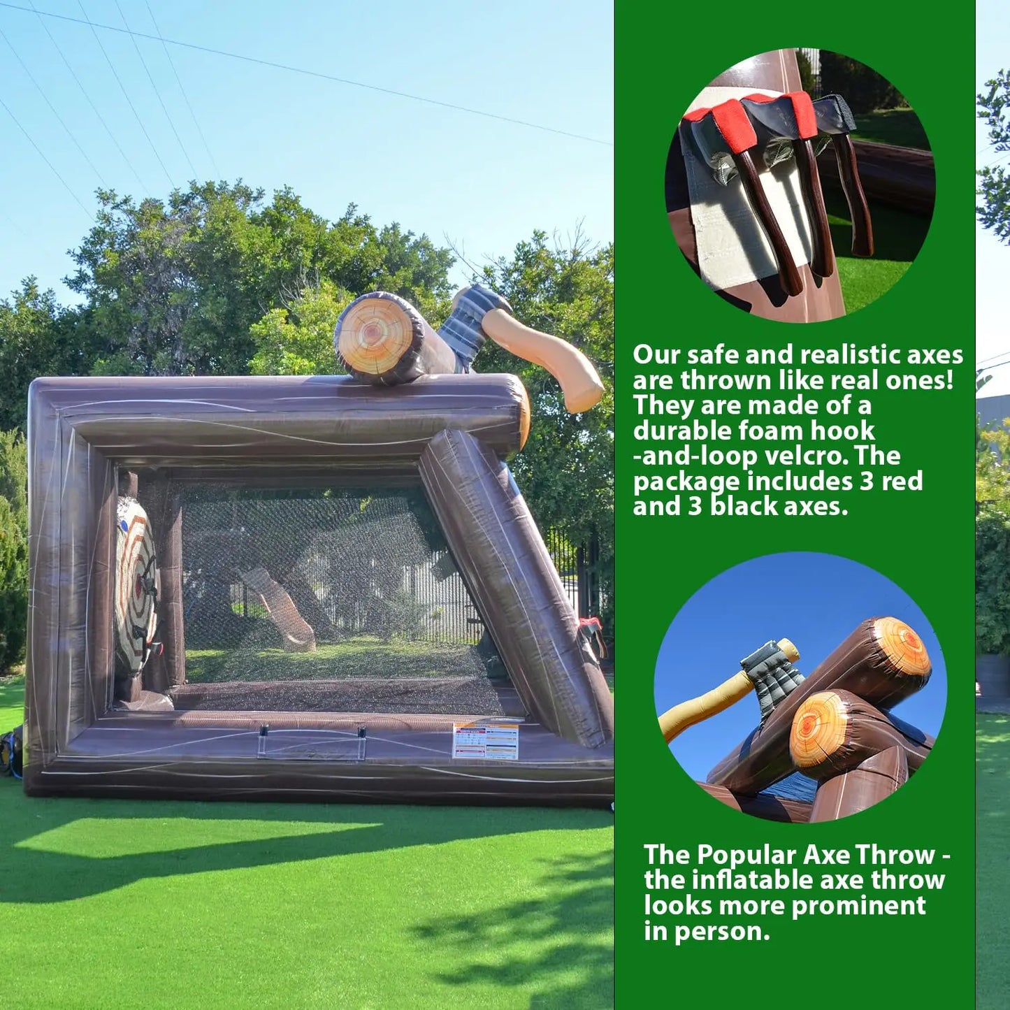 NEW Carnival Sport Games Inflatable Axe Throwing Target Game With Blower & Axes Inflatable Interactive Games For Party Events