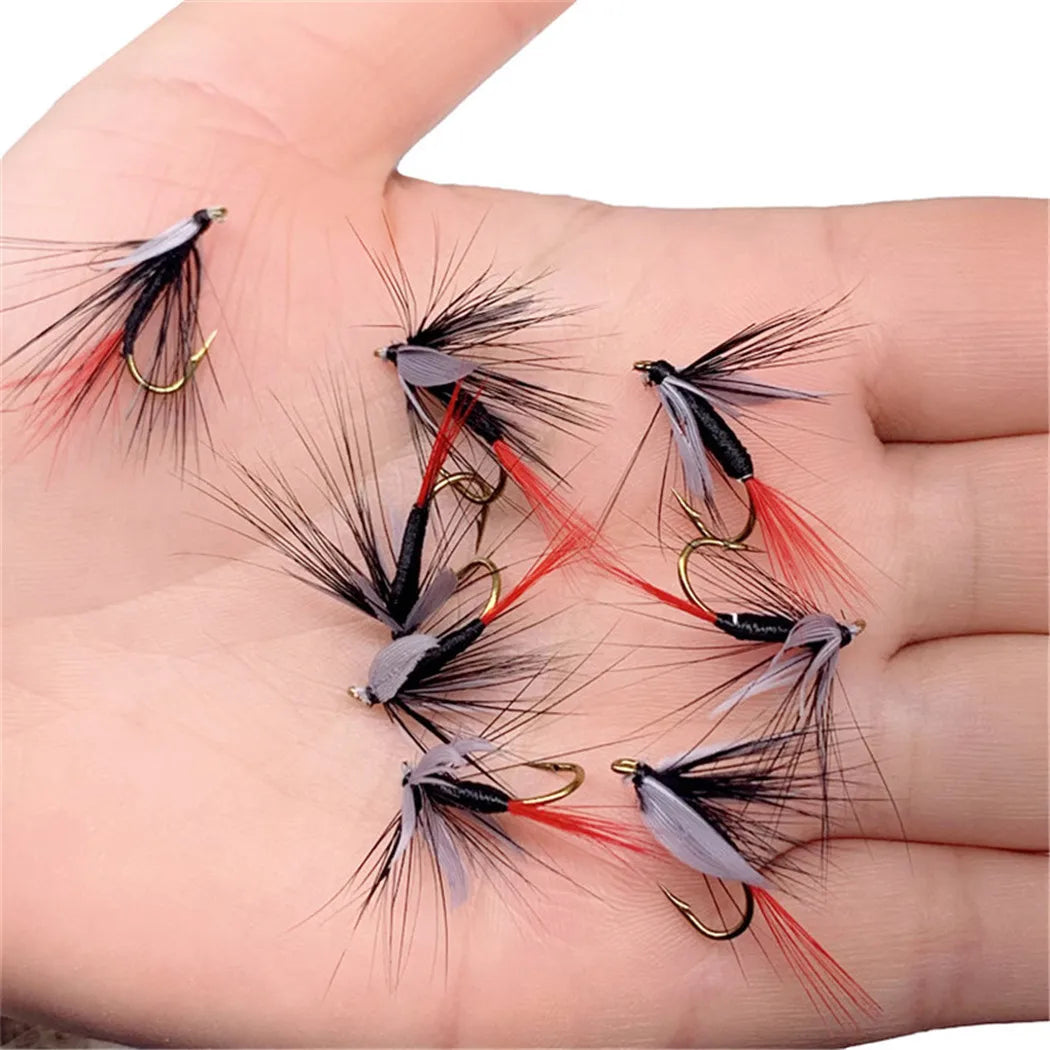 40-148Pieces/Box Trout Fly Fishing Assorted Flies Kit Nymph Dry Wet Flies Fishing Fly Lure