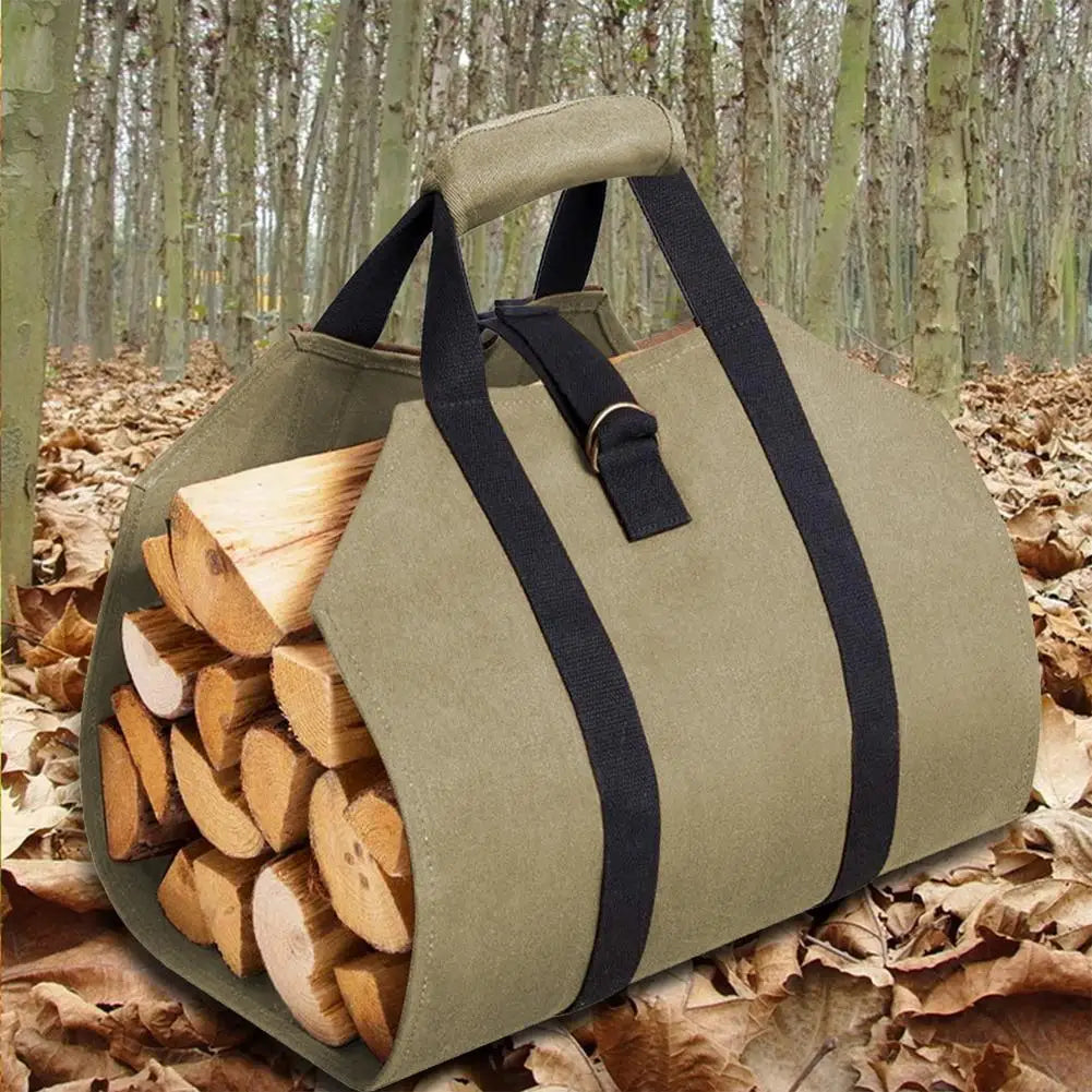 Log Carrier Bag Large  Waterproof Fireplace Firewood Storage Bag  Indoor Outdoor Log Holder  Practical Carrier For Picnics Camp