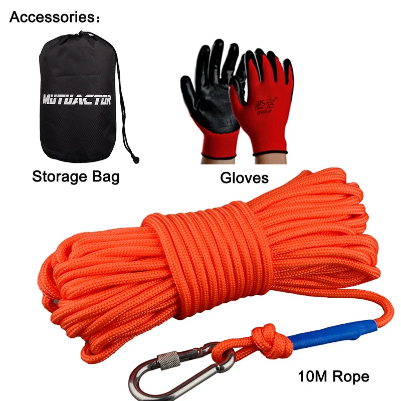 120KG/220KG /300KG/400KG/500KG Salvage Magnet Large Neodymium N52 Magnets Magnet Strong Fishing Magnet with Rope Gloves Bag