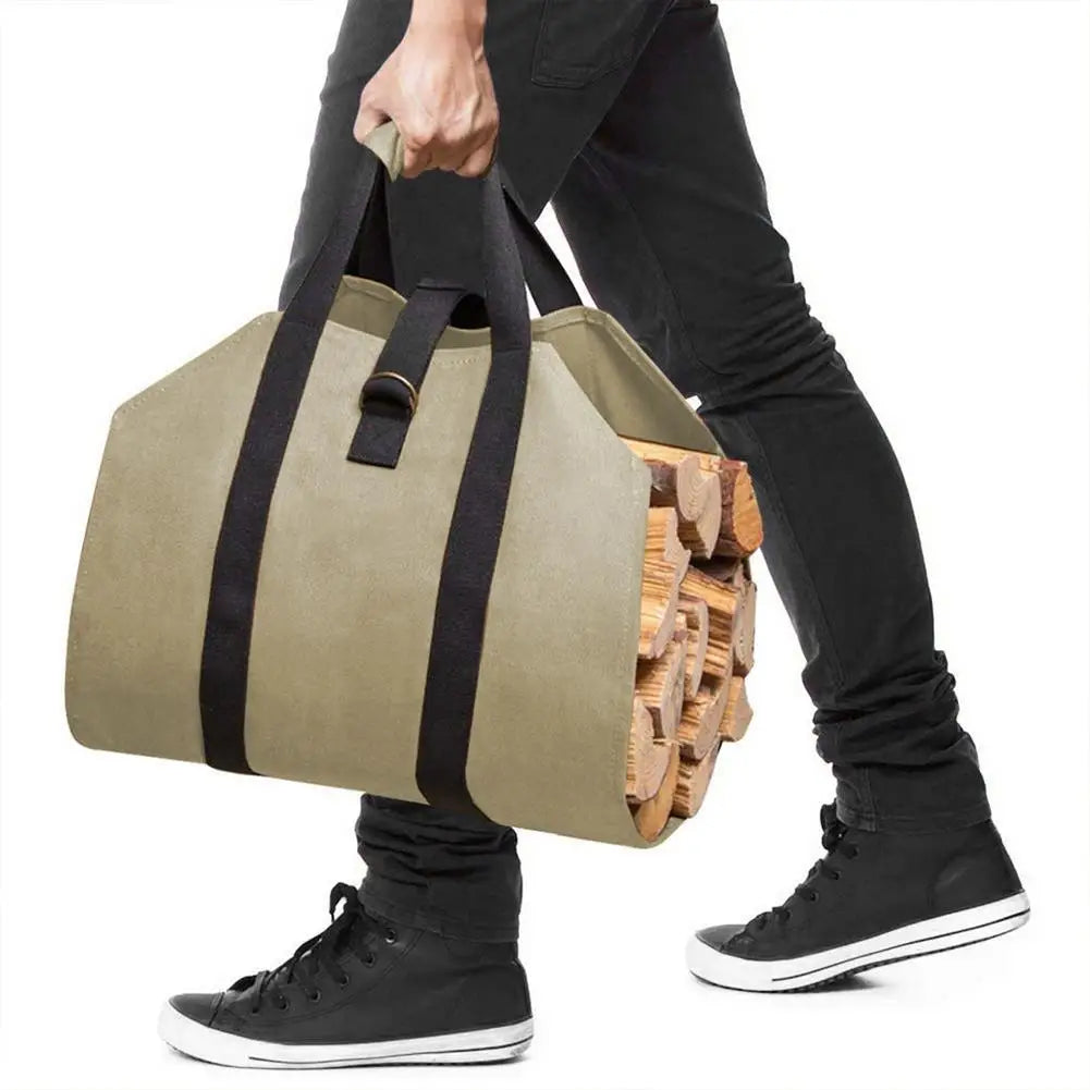 Log Carrier Bag Large  Waterproof Fireplace Firewood Storage Bag  Indoor Outdoor Log Holder  Practical Carrier For Picnics Camp