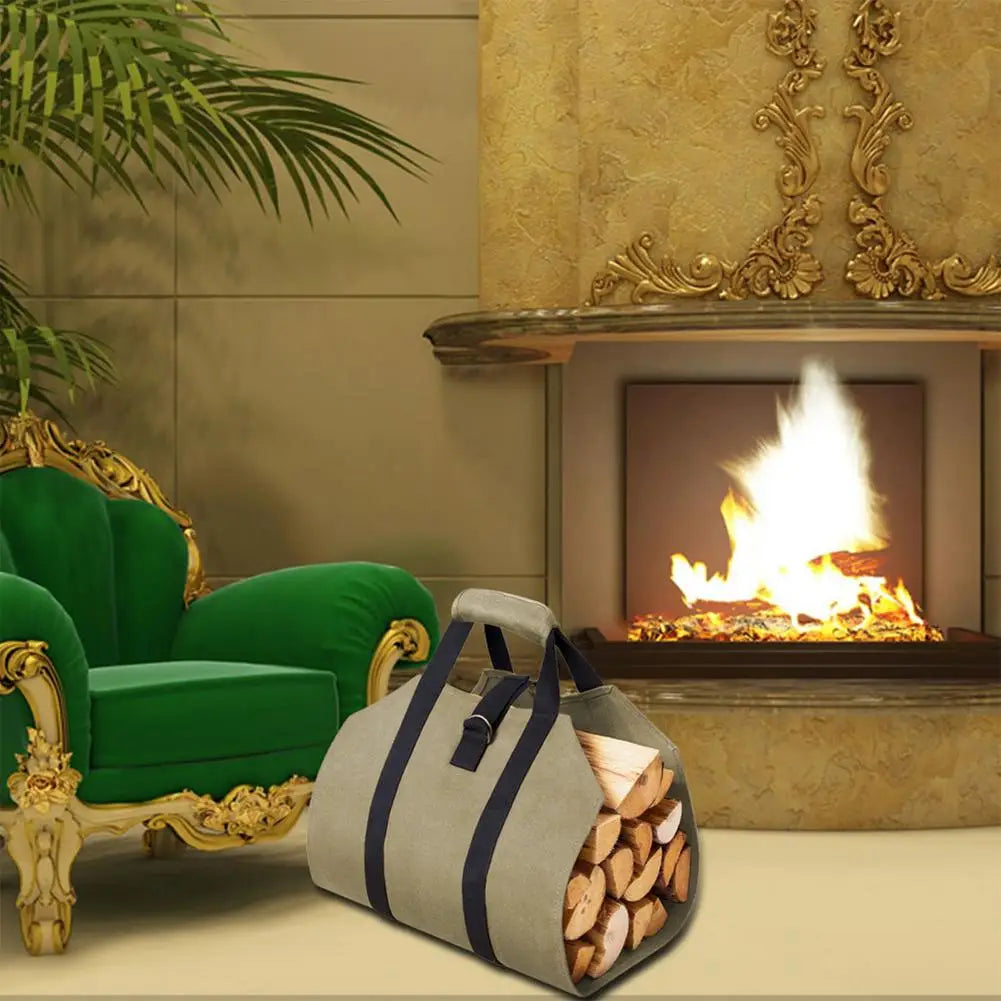 Log Carrier Bag Large  Waterproof Fireplace Firewood Storage Bag  Indoor Outdoor Log Holder  Practical Carrier For Picnics Camp