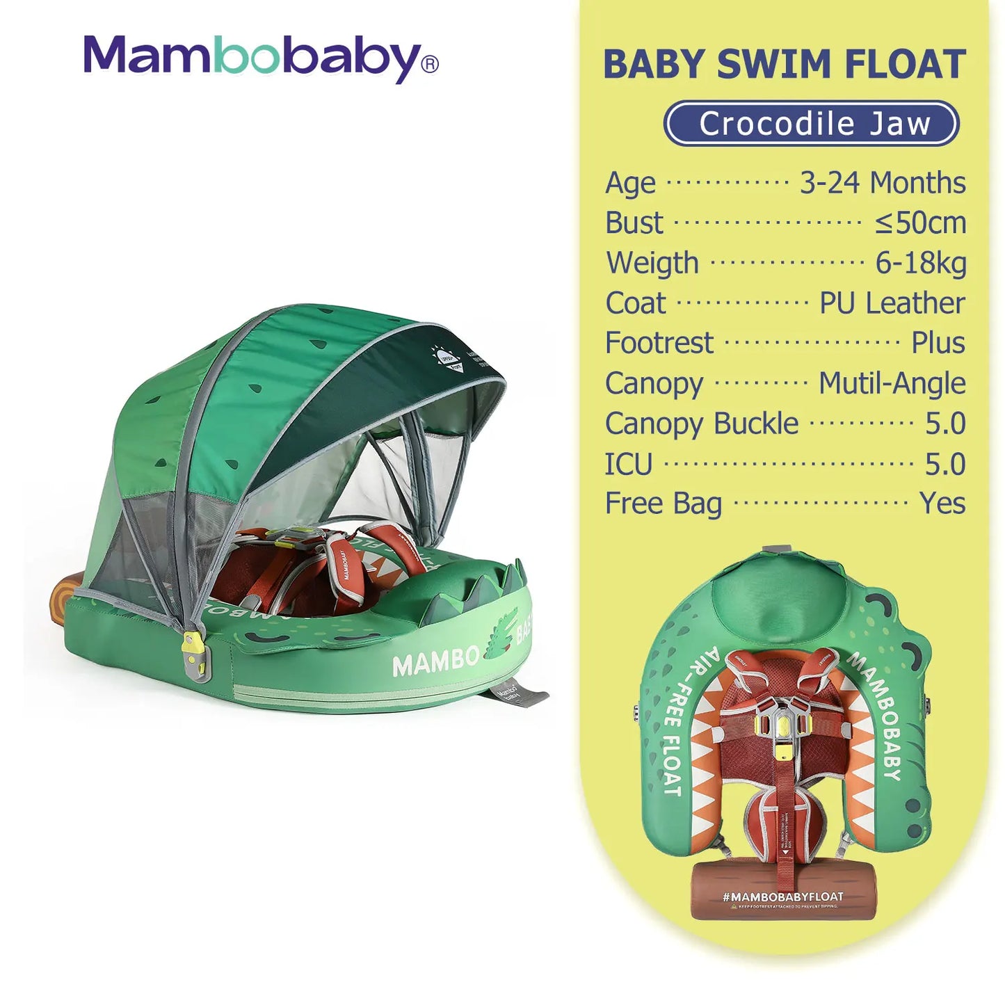Mambobaby Baby Pool Float Vip 5 Dropshipping Blackproof Pool Mat For Infant Non-Inflatable Natation Buoy With Parasol Beach Toys