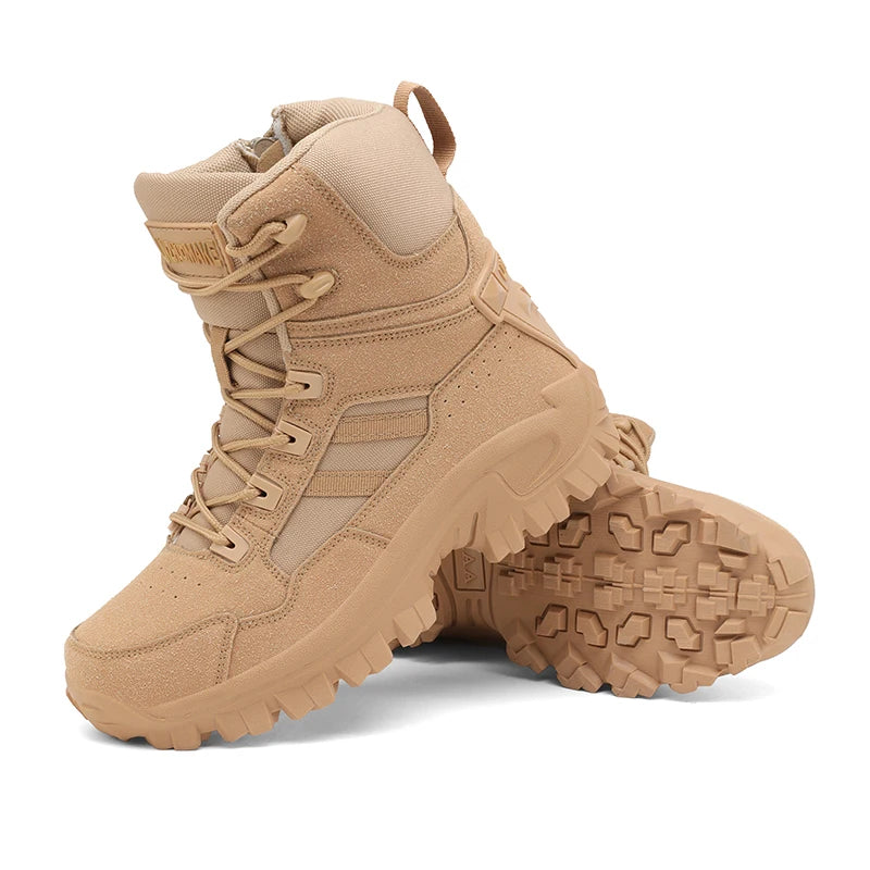 Hot Selling Men's Hiking Boots With Breathable And Non Slip Midsection, Warm Outdoor Hiking Shoes, Alum Fishing Shoes, Work Shoe