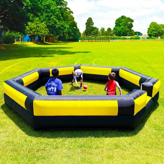 Gaga Ball Pit Inflatable 15FT with Built-in Blower, Portable Gaga Pit for Indoor Outdoor School Family Activities Easy to Setup