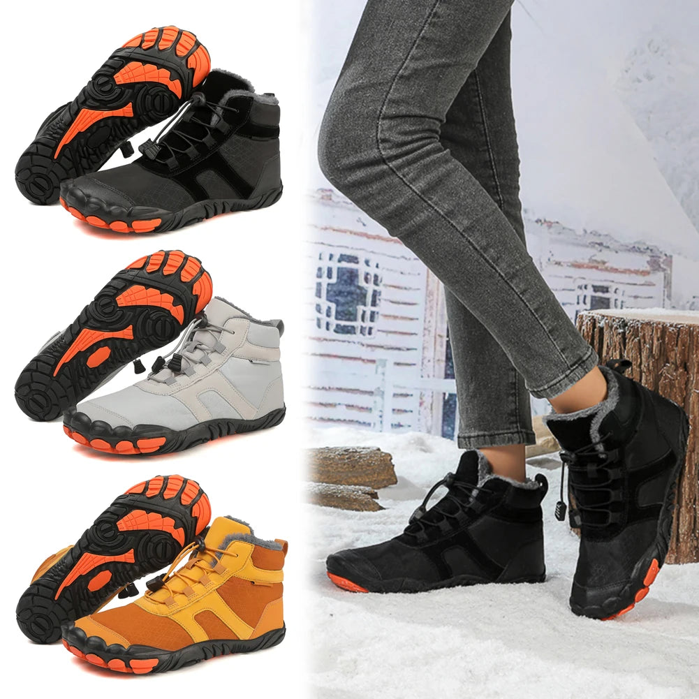 Winter Snow Boots Anti Slip Barefoot Hiking Shoes Lightweight Cold-Proof Trekking Shoes Barefoot Trainers for Outdoor Travel