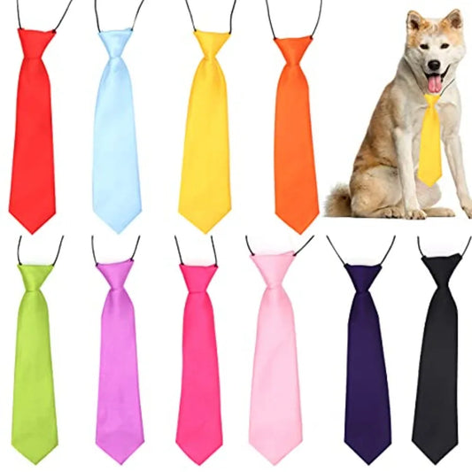 Large Dog Ties10Pcs Dog Necktie Ties for Large Dogs Solid Color Dog Tie Adjtable Cat Collar Pet Hair Grooming Accessories for H
