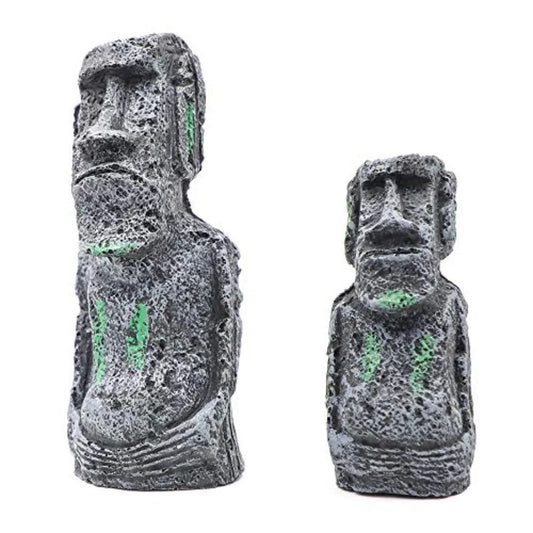 Ancient Easter Island Stone Head Aquarium Orment Fish Tank Landscape Orment Decoration Accessories