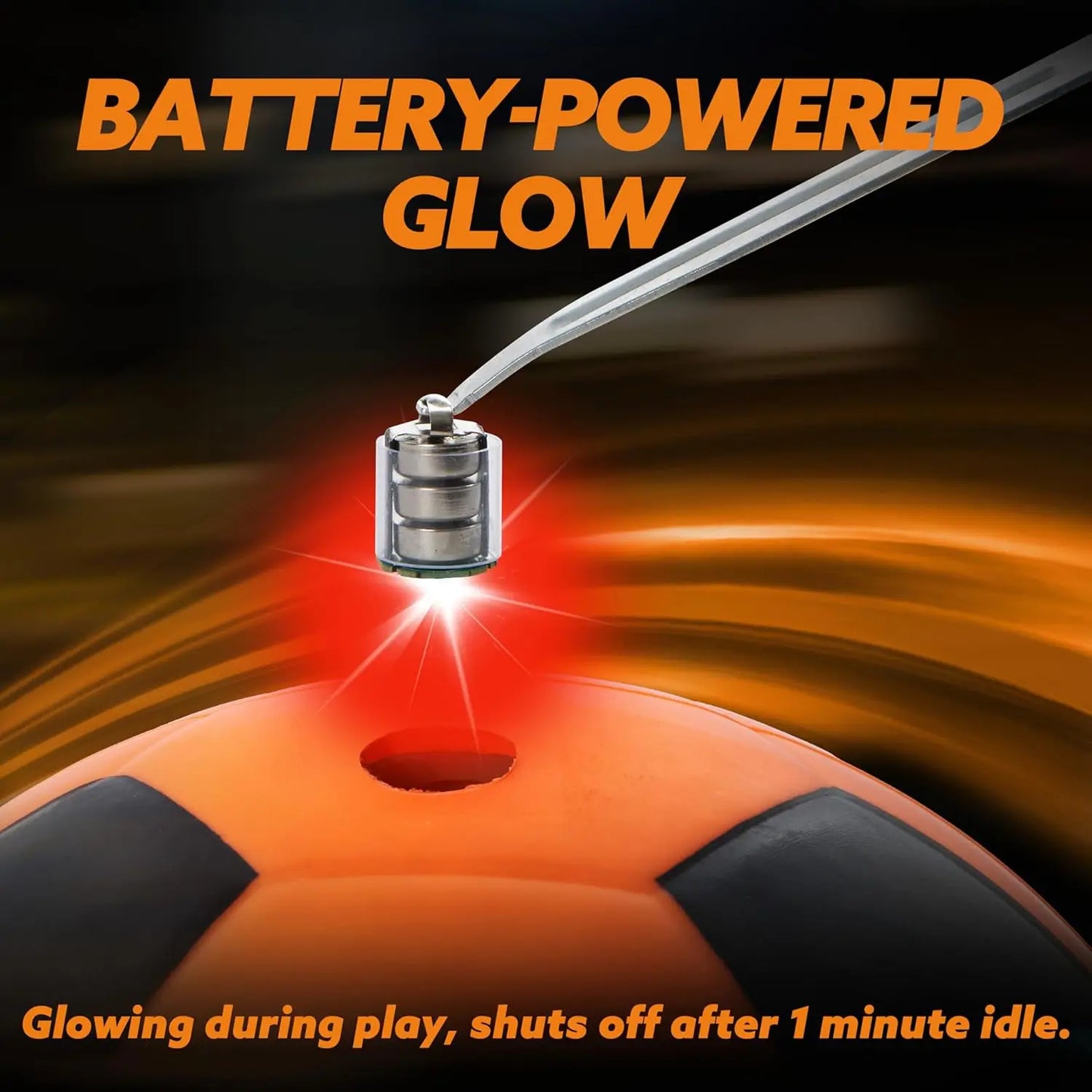 JOYFY Glow in The Dark Soccer Ball Light Up Soccer Night Sports Gear Gifts Games Red Glowing Ball  for Teen Boy Toys Gifts