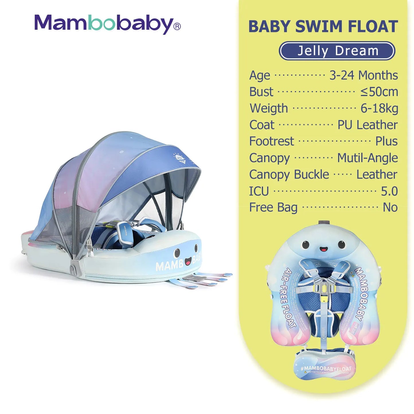 Mambobaby Baby Pool Float Vip 5 Dropshipping Blackproof Pool Mat For Infant Non-Inflatable Natation Buoy With Parasol Beach Toys