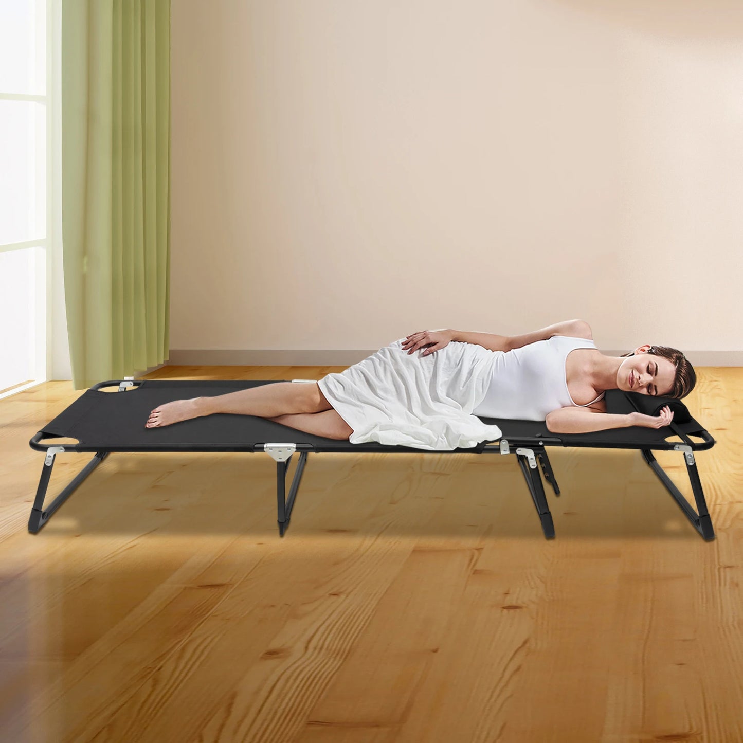 Camping Cot - Foldable Portable Bed for Outdoor Sleeping & Hunting Folding Camping-bed Outdoor Chair -Compact Design for Travel
