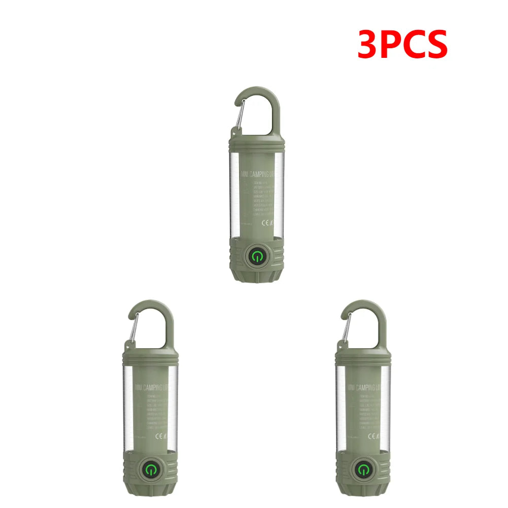 Powerful Handheld Flashlight USB Charging Portable Pocket Flashlight 6 Modes Outdoor Emergency Light 1200mAh for Outdoor Hiking