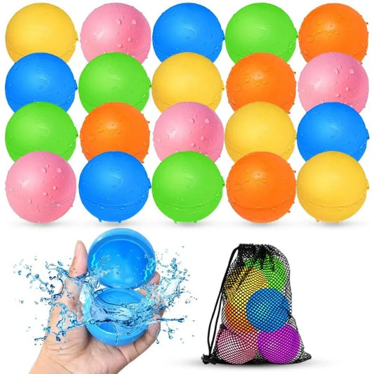 20Pcs Reusable Water Balloons Summer Water Toys Magnetic Water Ball for Outdoor Games Pool Toy Beach Toys for