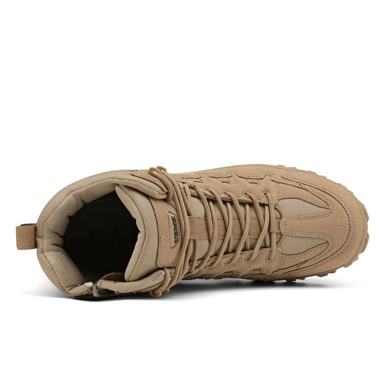 Hot Selling Men's Hiking Boots With Breathable And Non Slip Midsection, Warm Outdoor Hiking Shoes, Alum Fishing Shoes, Work Shoe
