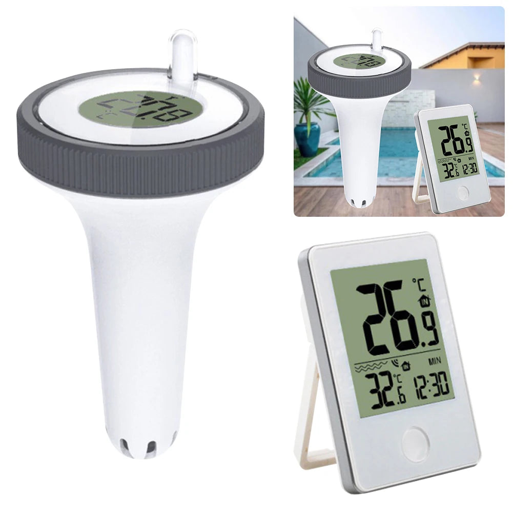 Wireless Floating Thermometer IPX8 Waterproof Digital Pool Thermometer Swimming Pool Thermometer for Swimming Pool Pond Bathtub