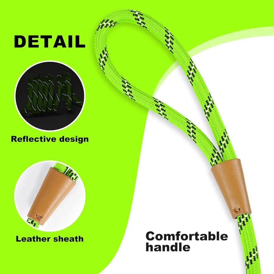 No Pull Rope Dog Harness No Pull Reflective Leash Harness Collar 3 in 1 Dog Halter Harnesses Adjustable for Large Giant Dog Lig