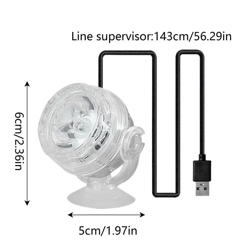 Submersible LED Fish Tank Light 6-Color Changing Pool Lights IP68 Waterproof Spotlight Small Water Light For Aquarium Fish Tank