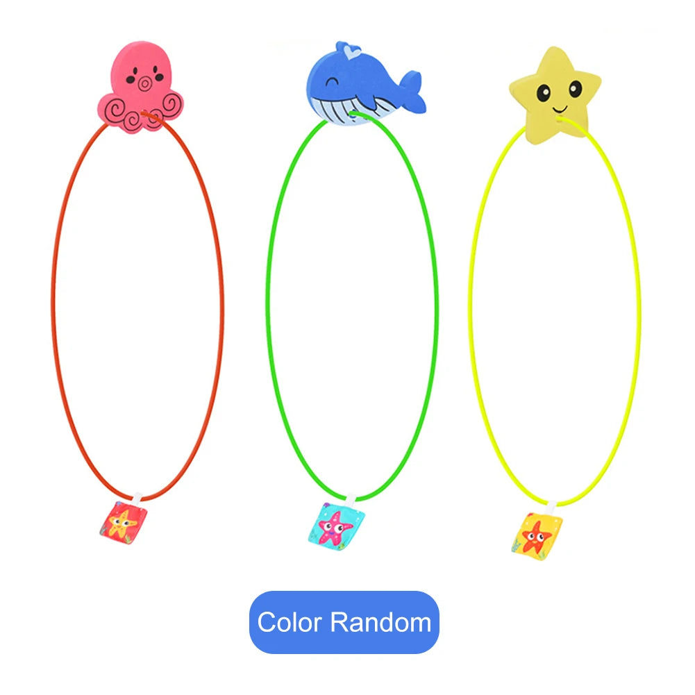1setSummer Children Swimming Octopus Pool Diving Toys Water Sports Water Play Toys Diving Stick Gem Set Underwater Grabbing
