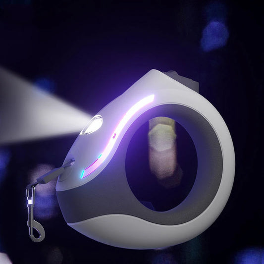 3M Dog Leash with Flashlight LED Streamer Roulette Automatic Retractable Nylon Rope for Cat Puppy Walking Running Lead Extension