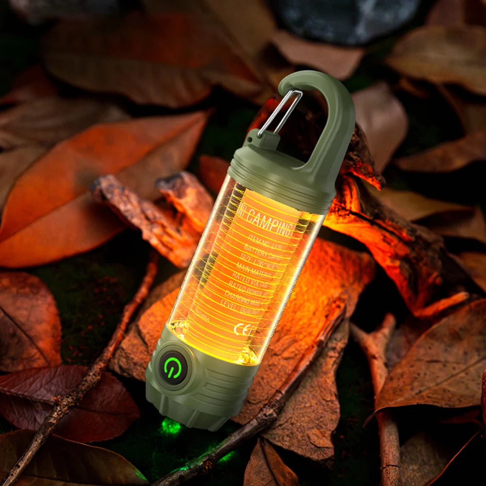 Powerful Handheld Flashlight USB Charging Portable Pocket Flashlight 6 Modes Outdoor Emergency Light 1200mAh for Outdoor Hiking