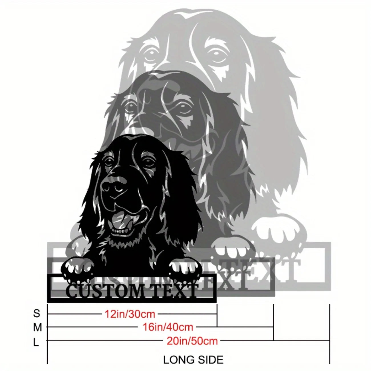 Custom Irish Setter Dog Metal Wall Art - Charming Design, Personalized Name Sign for Pet Enthusiasts.
