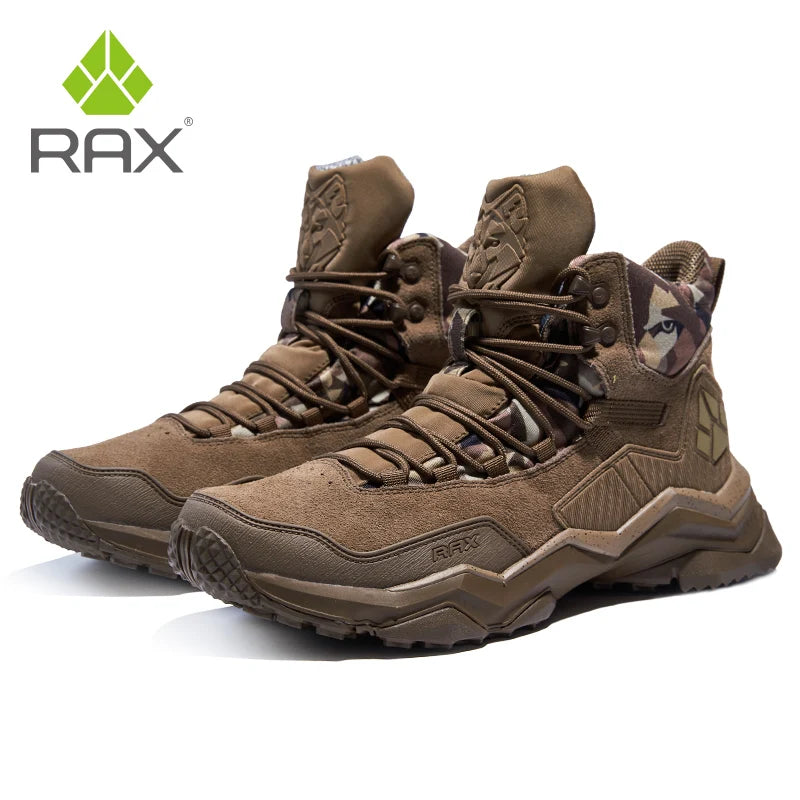 RAX2025 Autumn/Winter Waterproof, Warm, Non-Slip Hiking and Mountaineering Shoes for Camping