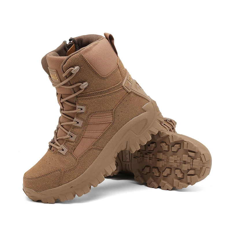 Hot Selling Men's Hiking Boots With Breathable And Non Slip Midsection, Warm Outdoor Hiking Shoes, Alum Fishing Shoes, Work Shoe