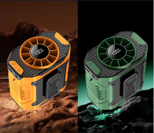 Portable Mini Waist Clip Fan, Rechargeable, Wearable Belt Fan for Hiking, Fishing, Camping, Strong Cooling