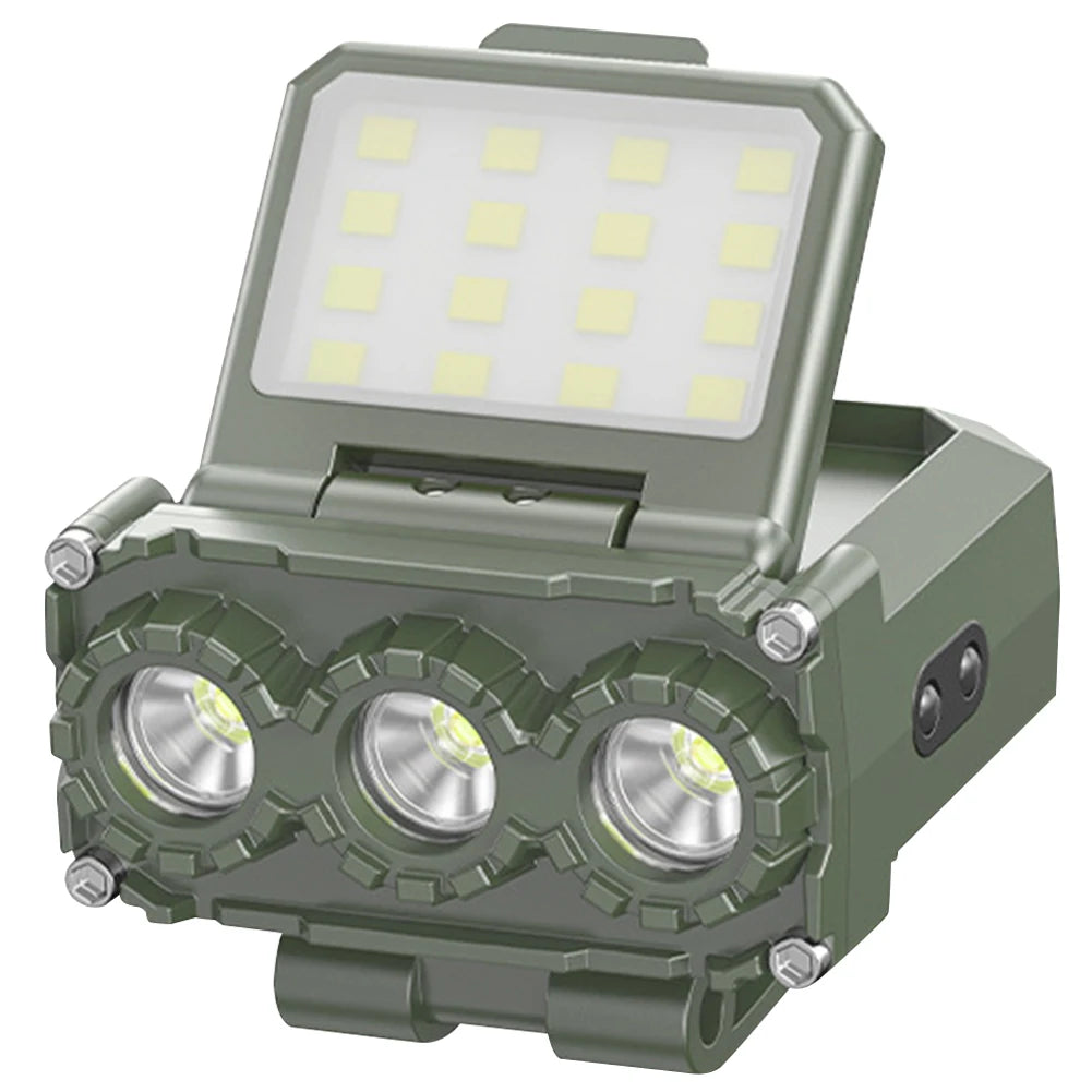 LED Induction Headlamp Waterproof Type-C USB Rechargeable Mini Cap Clip Light Portable Hunting Light for Camping Fishing Lantern
