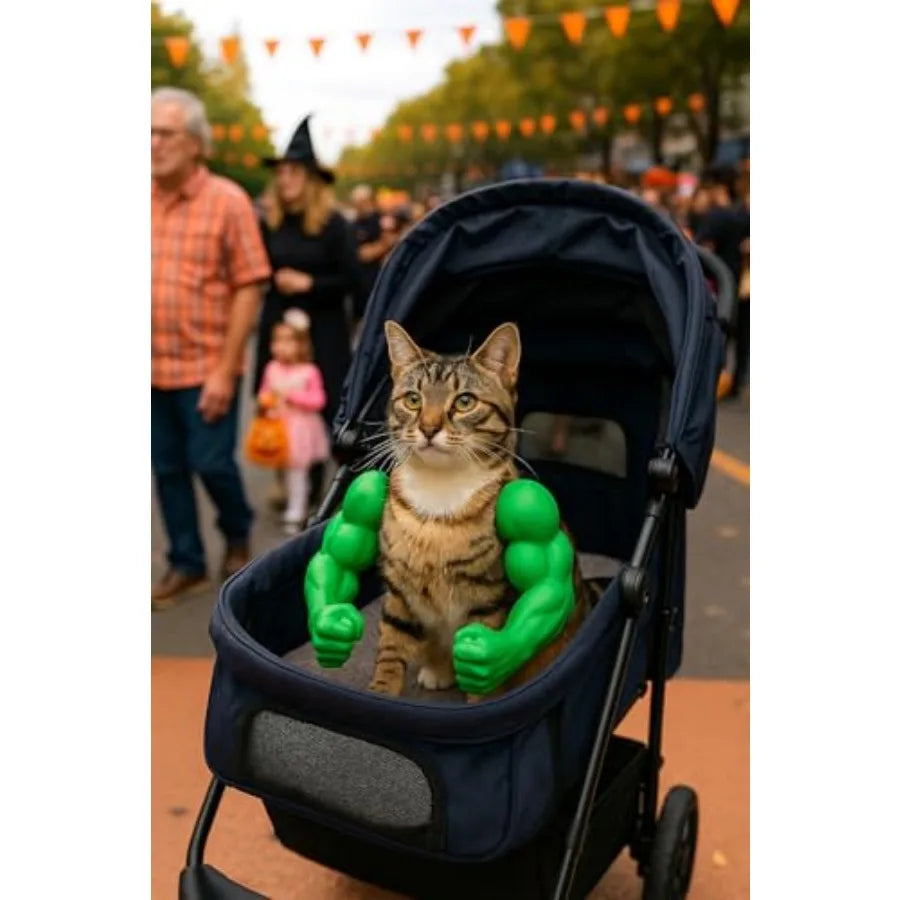 2 Pack Cat Kitten Clothes Costume Pet Halloween Mcle Arms Costumes Outfits for Cats Mcular Biceps Apparel