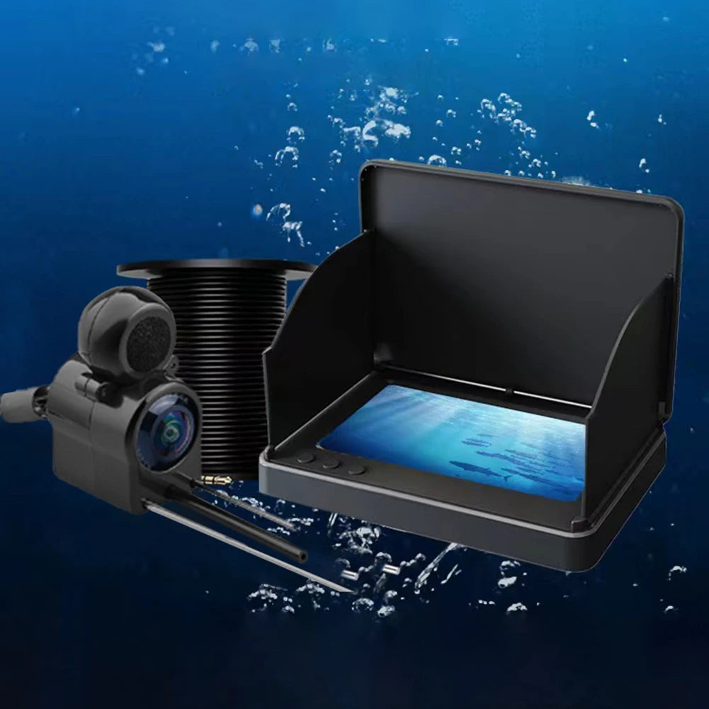 Underwater Fishing Camera 4.3 Inch IPS Monitor Ice Fishing Camera Night Vision Video Fish Cam Waterproof Fish Finder for ICE/Sea